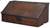 George II English Oak Wood and Iron Mounted Bible Box