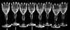 Eight Stevens & Williams "Rock Crystal" Cut Glass Wines