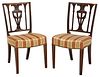 Two George III Carved Mahogany Dining Chairs