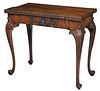 Chippendale Style Mahogany and Leather Card Table
