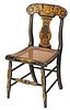 American Classical Stencil Decorated Cane Side Chair
