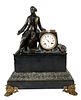 French Bronze George Washington Mantle Clock 