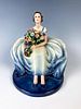 1930's Lady With Flowers Porcelain Figurine