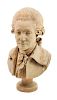 A French Terra Cotta Bust Height 21 inches.