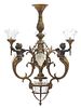 A Louis XV Style Gilt Bronze Chandelier Height 26 inches.