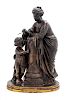 A French Bronze Figural Group Height 20 inches.