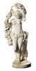 An Italian Carved Marble Figure Height 30 inches.