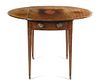 A George III Mahogany Pembroke Table Height 28 1/2 x width 30 x depth 20 inches.