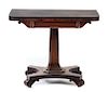 * A William IV Mahogany Game Table Height 29 1/2 x width 36 x depth 17 1/2 inches.