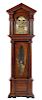 An English Mahogany Tall Case Clock Height 98 3/4 inches.