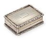 A William IV Silver Vinaigrette, John Bettridge, Birmingham, 1832, the case with an engine turned and volute decorated border.