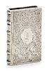 A Silver Vinaigrette, With spurious Georgian marks, in the form of a book, the case having ornithological, floral and foliate de