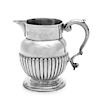 * A George III Silver Creamer, Maker's Mark Obscured, London, 1814, the lower half of the body with ribbed decoration.