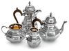 An Edwardian Silver Four-Piece Tea and Coffee Service, Henry Vander & Arthur Vander, London, 1905, comprising a teapot, a coffee