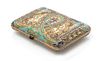 * A Russian Silver-Gilt and Enamel Cigarette Case, Mark of 11th Artel, Moscow, Early 20th Century, the case having a gilt wash g