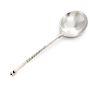A Russian Niello Silver Spoon, Maker's Mark Cyrillic CMH, Moscow, having a knopped finial and a twist stem, the underside of the