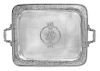 An American Silver Two-Handled Tray, Manchester Silver Co., Providence, RI, having a floral and foliate engraved border and a ga