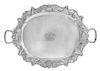 An American Silver Two-Handled Serving Tray, Jennings Silver Co., Irvington, NJ, the rim decorated with rocaille, floral swag an