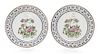 * A Pair of Chinese Export Porcelain Plates Diameter of each 9 3/4 inches.