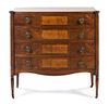 A Federal Mahogany Chest of Drawers Height 38 3/4 x width 39 1/4 x 18 1/2 inches (open).
