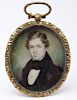 Miniature Portrait on Ivory of Young Man