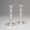 George III Armorial Sterling Candlesticks