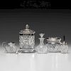 Victorian Sterling and Cut Glass Jars and Bottles, Plus