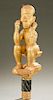 Akan gold leaf seated figure and sword handle, 20t