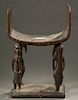 Yoruba caryatid stool, 20th century.