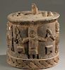 Benin shrine object with sculptures, 20th c.