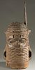 Benin wooden altar head, 19th / 20th c.