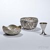 Three Pieces of Southeast Asian Silver Tableware