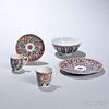Five Worcester Porcelain Queen Charlotte Pattern Tea Items