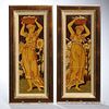 Pair of Aesthetic Majolica Tile Pictures