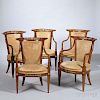 Five French Empire-style Chairs