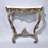 Louis XV-style Marble-top Giltwood Console