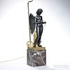 Empire-style Gilt-bronze Figural Lamp