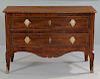 Continental Inlaid Serpentine Fruitwood Commode
