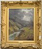 Thomas Bartholomew Griffin (1858-1918),  oil on canvas, Mountainous River Landscape,  signed lower right: T.B. Griffin,  20" x...