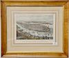 Currier & Ives,  small folio hand colored lithograph,  City of New York and Environs,  published by Currier & Ives 1875,  si...