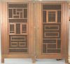 Pair of Moorish pocket doors with stick and ball panels and openings. ht. 83in., wd. 45in.