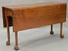 Chippendale mahogany table with rectangular drop leaves, circa 1760. ht. 28 1/2in., top closed: 14 1/2" x 47 3/4", top open: 47 3/4"...