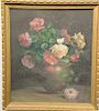Charles Ethan Porter (1847-1923), oil on canvas, Still Life of Roses in a Vase, signed lower right: C.E. Porter, 18" x 16"