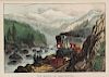 1871 Currier & Ives The Route to California Print