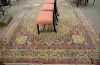 Kirman Oriental carpet with animals and birds. 9' x 12'10"