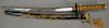 Japanese Samurai sword with chinoirserie decorated scabbard, signed. full lg. 32in.