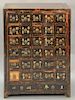 Chinese spice cabinet with thirty-two drawers, each with ring pulls. ht. 39in., wd. 28 1/2in., dp. 19in.