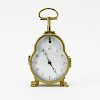Exquisite Early 19th Century Philipp Fertbauer Vienna Bronze Pear Shaped Repeater Traveling Clock