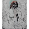 Jim/James Dine, American (b-1935) Hand Painted Etching " Our Nurse at Home"