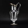 Vintage St. Louis Crystal Apollo Gold Water Pitcher